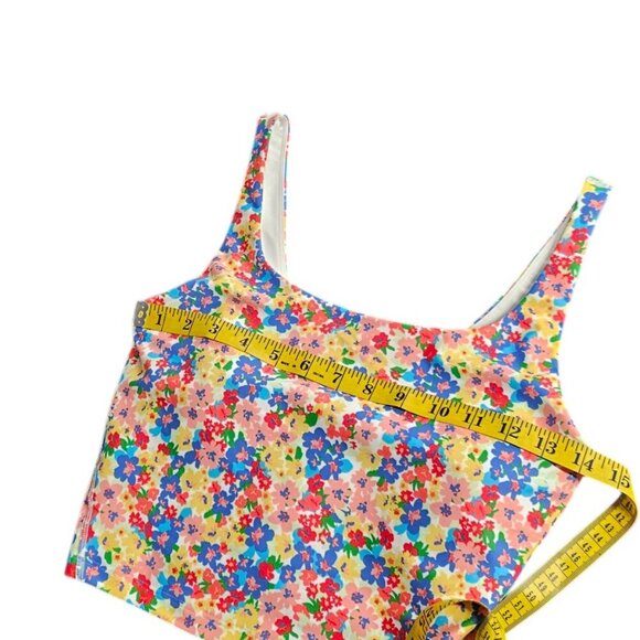 Old Navy Womens Power Soft Light Support Go Dry Crop Tank Active Top, Floral, M - Picture 5 of 8